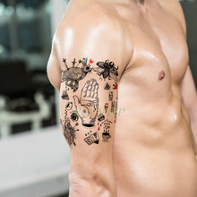 Tatuaje temporal a prueba de agua para mujeres y hombres, pegatina de conejo, abeja, mano, ojo, tatuaje falso, tatuaje temporal 2024 - compra barato