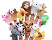 Chinese Zodiac Cartoon Animals Finger Puppets Plush Dolls Tell Story Hand Puppet Toys For Children Boys Girls Fingers Toys Dolls 2024 - buy cheap