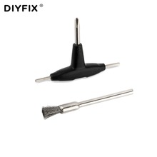 DIYFIX 2 in 1 Vape DIY Tool Kit Clean Brush Screwdriver for Electronic Cigarette Rebuildable RDA RBA DIY Atomizer Accessories 2024 - buy cheap