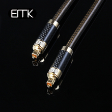 EMK High Resolution Carbon fiber shell S/PDIF digital cable optilal toslink spdif audio cable OD8.0 1m 2m 3m 5m 2024 - buy cheap