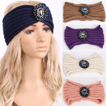 Jewel Hairband Women Knitted Headwrap Knitting Crochet Headband Ear Warm for Ladies Women Headwear Beads hair accessories YG120 2024 - buy cheap
