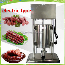 free shipping 15L commercial sausage stuffer,sausage filler, sausage maker machine electrical model 2024 - buy cheap