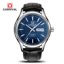 Carnival military automatic mechanical watches men's full steel waterproof vintage luxury famous brand watch leather strap reloj 2024 - buy cheap