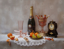 Бесплатная доставка фотографии лимонно-оранжевые конфеты часы натюрморт картина маслом холст печать на художественное оформление на холсте картина 2024 - купить недорого