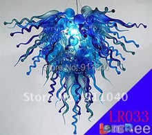 Fashion Blue Murano Glass Chandelier as Wedding Decoration 2024 - buy cheap