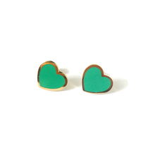 FairLadyHood Trendy Heart Stud Earrings Green Women Stainless Steel Stud Earrings For Lover Couple Best Gifts Dorpshipping 2024 - buy cheap