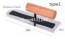 Mixed 6pcs/lot  stainless steel blade with wooden handle plaster trowel construction concrete spatula tool L=12/18/20/24cm 2024 - buy cheap