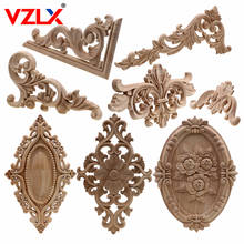 VZLX Unique Natural Floral Wood Carved Wooden Figurines Crafts Corner Appliques Frame Wall Door Furniture Woodcarving Decorative 2024 - buy cheap