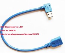 Free Shipping/ 1pcs/ USB 3.0 A Female To Male 90 Degrees Right Angle Extension Cable / Cord 20cm New 2024 - buy cheap