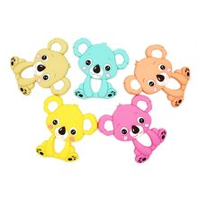 10pcs BPA Free Silicone Teether Cartoon Koala Bear Teething Pendant DIY Necklace Chew Charms Baby Teething Gift Chewable Toys 2024 - buy cheap