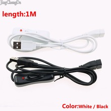 JCD USB Cable Male to Female with Switch ON/OFF Cable Extension Toggle for USB Lamp USB Fan Power Line Black White 2024 - buy cheap