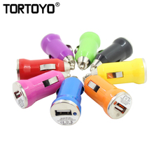 TORTOYO Single USB Port 1A Mini Car Charger Power Charging Adaptor with LED Light for iPhone 6 6S 7 8 Plus Xiaomi Huawei Samsung 2024 - buy cheap