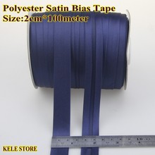 Free shipping -Polyester Satin Bias Binding Tape,size: 20mm,2cm,3/4" ,100m,garment dress edge,dark blue navy blue,suit dress 2024 - buy cheap