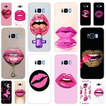 Мягкий чехол с ароматом розовых губ для Samsung Galaxy S7 Edge S8 S9 S10 S11 S20 S30 Plus Lite E 2024 - купить недорого