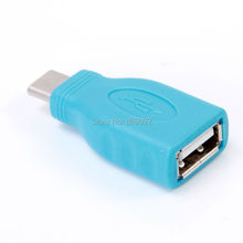 Novo USB 3.1 tipo C Masculino para USB 2.0 A Fêmea OTG Conversor Adaptador Azul 2024 - compre barato