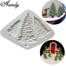 Aomily DIY Silicone Christmas Tree Chocolate Cookies Cake Fondant Mold Home Kitchen Cake Baking Mould Decorating Tools Bakeware 2024 - buy cheap
