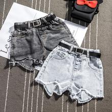 Baby Girl Denim Shorts 2021 Summer New Children Infant Holes Jean Pants High Waist Casual Loose Kids Teens Shorts Y870 With Belt 2024 - buy cheap