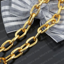 Proceso de oxidación de aluminio de 9,5mm de ancho, Oro de imitación en relieve de color, accesorios de cadenas, 2 metros (JM2987), venta al por mayor 2024 - compra barato