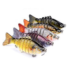 10cm 15.5g swimbait isca multi articulado peixe wobblers lifelike pesca isca 6 segmento nadar crankbait pesca equipamento 2024 - compre barato