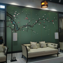 Обои beibehang с китайскими цветами сливы на заказ, обои для гостиной, столовой, спальни, дивана, фоновые обои для телевизора, большая роспись 2024 - купить недорого