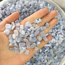 50g Natural Blue Lace Agate Crystal Gravel Rock Quartz Raw Gemstone Mineral Specimen Fish Tank Garden Decoration Energy Stone 2024 - buy cheap