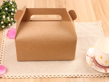 300pcs 16.2*9*8cm White/brown Kraft Paper Mousse Box With Handle For Candy/food/wedding/jewelry Gift Box Packaging Display Boxes 2024 - buy cheap