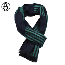 FS зимний кашемировый геометрический полосатый шарф, шали, пашмины, роскошные брендовые теплые шарфы для мужчин, Bufanda Echarpe Homme, с кисточками 2024 - купить недорого