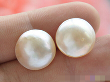 00380    beurre white semi-circle south sea mabe PEARL stud EARRING 2024 - buy cheap