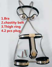 5 pcs/set Stainless Steel chastity belt female chastity pants belts bdsm sex bondage restraints slave adult toys nipple clamps 2024 - buy cheap