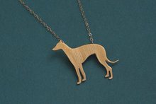 Модное персонализированное ожерелье с белым питомцем золотого и серебряного цвета, ювелирное изделие с изображением собаки-yhound, массивный кулон 2024 - купить недорого