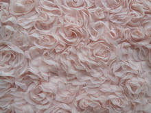 Светильник-розовая шифоновая ткань с 3D розочкой, потертая свадебная ткань для невесты 2024 - купить недорого
