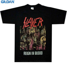 Create Your Own Shirt Design  Crew Neck Slayer Reign In Blood Short Sleeve Best Friend Mens Shirts 2024 - buy cheap