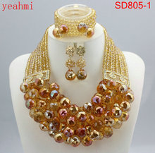 Nigerian Wedding Beads Jewery Set African Red Coral Beads Jewelry Set 2019 New Bridal Jewelry Best Selling Free Shipping SD805-1 2024 - buy cheap