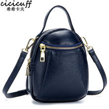 CICICUFF 100% Real Leather Lady's Messenger Bags 2020 New Large Capacity Shoulder Bags Mobile Phone Bag for Women Bucket Bag 2024 - buy cheap