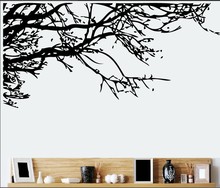 Crative 60*140 3d настенные художественные черные ветви семейное дерево настенные наклейки для гостиной спальни декоративные настенные наклейки Adesivo De Parede 2024 - купить недорого