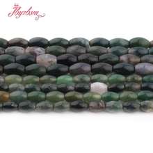 6x8,8x12mm suave ovalado verde musgo cuentas de piedra Natural para DIY collar pulseras joyería hacer 15 "envío gratis 2024 - compra barato