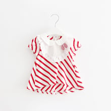 Vestido de verano para niñas, ropa de algodón a rayas para recién nacidos, con conejo de juguete 2024 - compra barato