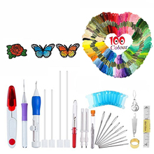Magic Embroidery Pen Punch Needle Embroidery Patterns Punch Needle Set With 100pcs Threads Scissors Sewing Accessories For Women 2024 - buy cheap