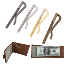 1Pc Black/Silver/Bronze/Gold Metal bifold money clip bar wallet replace parts spring clamp cash holder 2024 - buy cheap