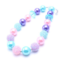 2PCS/lot Children Chunky Bubblegum Necklace Candy Color Beads Necklace For Kids Girl Jewelry Free Shipment !! 2024 - buy cheap