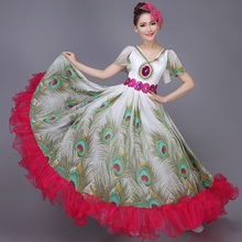 High Quality Peacock Dance Costumes Peacock Dress Chinese National Dance Costumes Festive Dance Clothes Long for Women 2024 - buy cheap