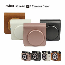 FUJIFILM-funda para cámara Instax SQUARE SQ6, Funda de cuero PU Vintage con correa para el hombro, bolsa de transporte protectora 2024 - compra barato