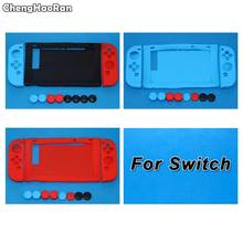 ChengHaoRan 11 in 1 Silicone Case for Nintendo Switch Console Protective Skin Cover with Stick Grip Caps for NS JoyCon 2024 - buy cheap