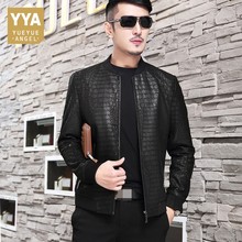 New Winter Man Short Biker Jacket High Quality Leather Mens Coat Streetwear Slim Fit Men Thin Outerwear Plus Size L-4XL 2024 - buy cheap