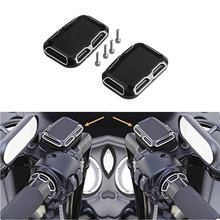 2x Front Left Right Motorcycle Brake Reservoir Cylinder Cover for Harley FLH FLHX FLHX 2008-2017 Street VRSCAW V-Spindle Muscle 2024 - buy cheap