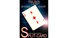 SPLIT-CARD (Gimmicks+Online Instructions) by Mickael Chatelain Magic Tricks Close up Mentalism Magician Illusions Street Magic 2024 - buy cheap