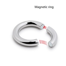 Sexo masculino pênis anel de aço inoxidável escroto bdsm bondage peso bola magnética escroto maca galo bloqueio anel atraso ejaculação 2024 - compre barato