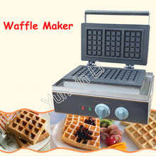 Commercial Square Shape Waffle Maker Electric Waffle Baking Machine Plaid Cake Furnace Machine Heating Machine FY-115 2024 - buy cheap