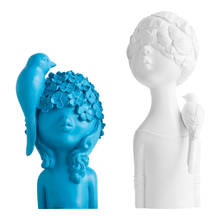 Европейская Скульптура девушки модель фигурки креативная девушка изделия из смолы орнамент миниатюрные украшения дома аксессуары подарки на день рождения 2024 - купить недорого