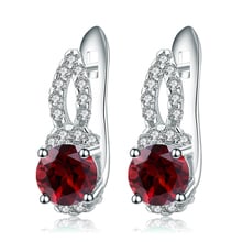 GEM'S BALLET 2.10Ct Natural Red Garnet Simple Elegant Earrings 925 Sterling Silver Gemstone Stud Earrings for Women Fine Jewelry 2024 - buy cheap